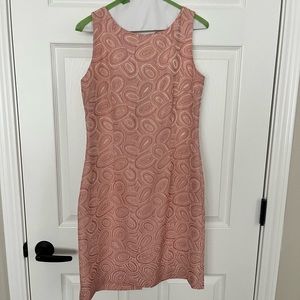 Elegant Talbots sheath - peach with gold shimmers